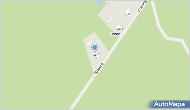Krawce, Krawce, 143, mapa Krawce