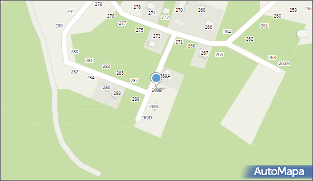 Krawce, Krawce, 269B, mapa Krawce