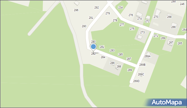 Krawce, Krawce, 282, mapa Krawce