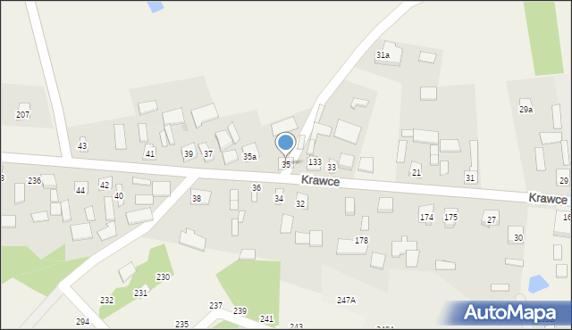 Krawce, Krawce, 35, mapa Krawce