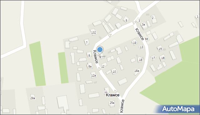 Krawce, Krawce, 9, mapa Krawce