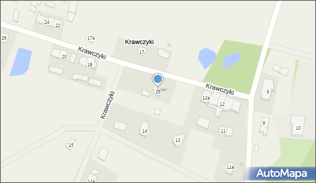 Krawczyki, Krawczyki, 16, mapa Krawczyki