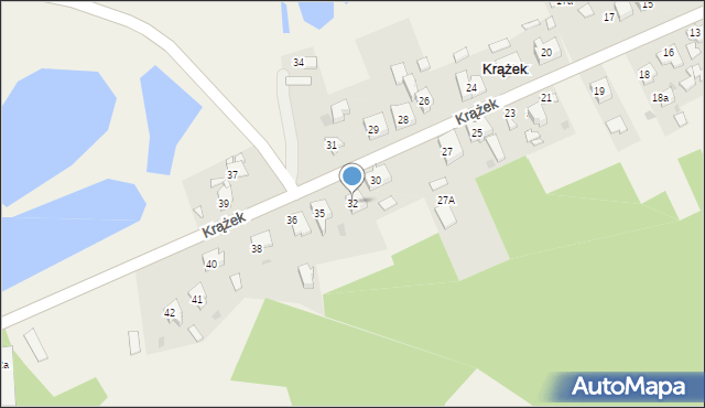 Krążek, Krążek, 32, mapa Krążek