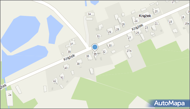 Krążek, Krążek, 35, mapa Krążek