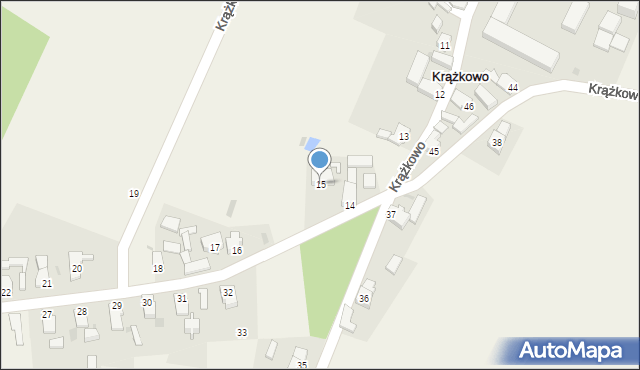 Krążkowo, Krążkowo, 15, mapa Krążkowo
