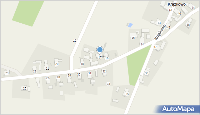 Krążkowo, Krążkowo, 17, mapa Krążkowo