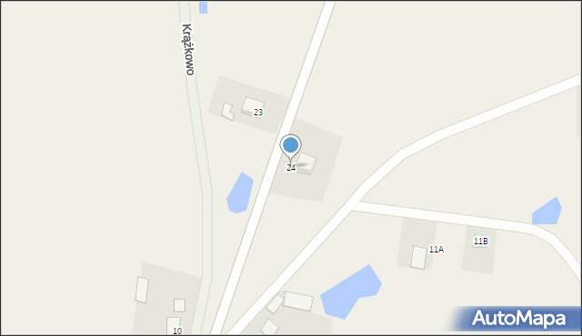 Krążkowo, Krążkowo, 24, mapa Krążkowo