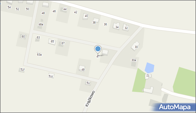 Krążkowo, Krążkowo, 47, mapa Krążkowo