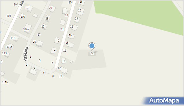 Krążkowo, Krążkowo, 84, mapa Krążkowo