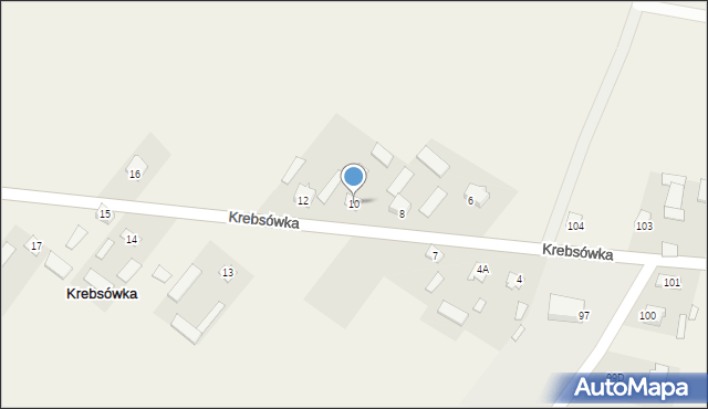 Krebsówka, Krebsówka, 10, mapa Krebsówka