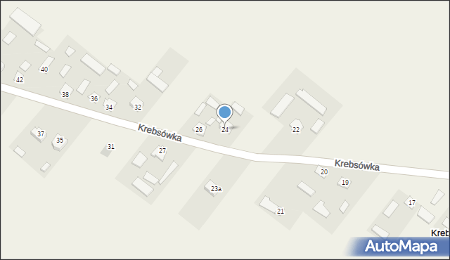 Krebsówka, Krebsówka, 24, mapa Krebsówka