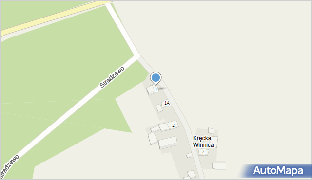 Kręcko, Kręcka Winnica, 1, mapa Kręcko