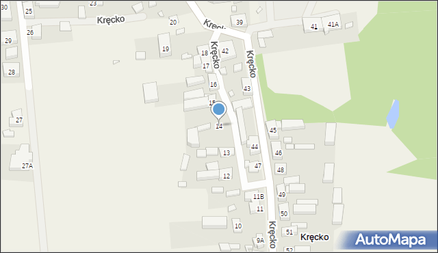 Kręcko, Kręcko, 14, mapa Kręcko