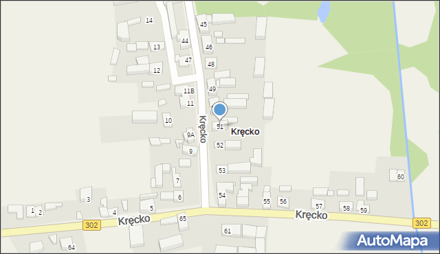 Kręcko, Kręcko, 51, mapa Kręcko