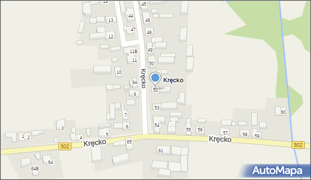 Kręcko, Kręcko, 52, mapa Kręcko