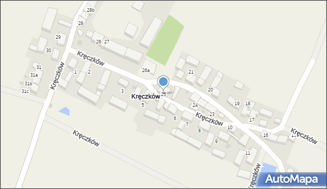 Kręczków, Kręczków, 25, mapa Kręczków