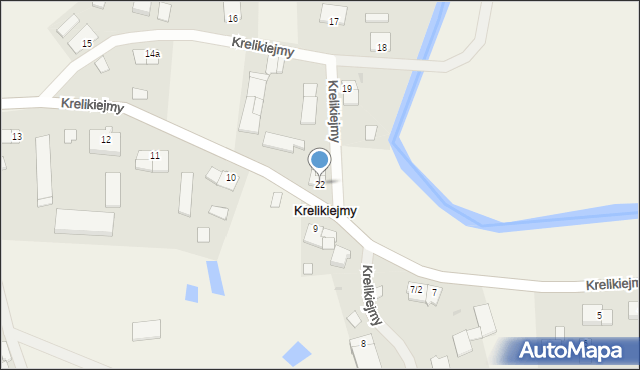 Krelikiejmy, Krelikiejmy, 22, mapa Krelikiejmy