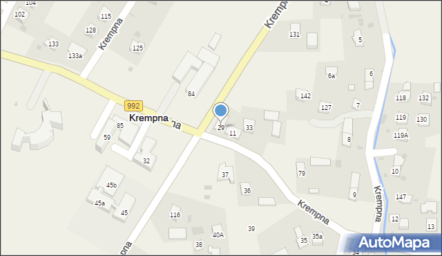 Krempna, Krempna, 29, mapa Krempna