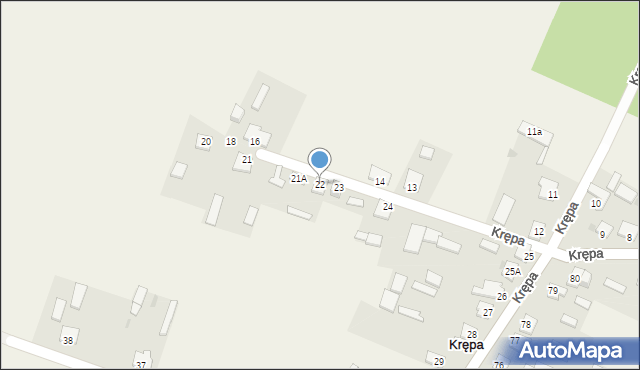 Krępa, Krępa, 22, mapa Krępa