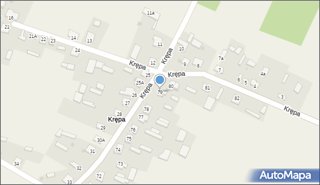 Krępa, Krępa, 79, mapa Krępa