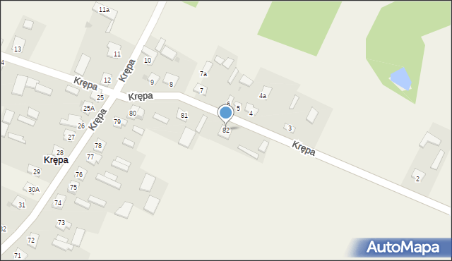 Krępa, Krępa, 82, mapa Krępa