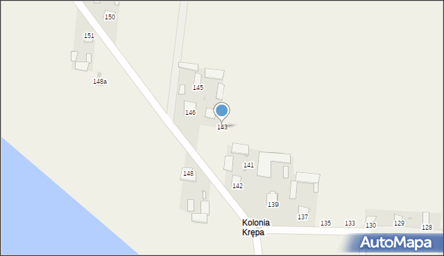 Krępa, Krępa, 143, mapa Krępa