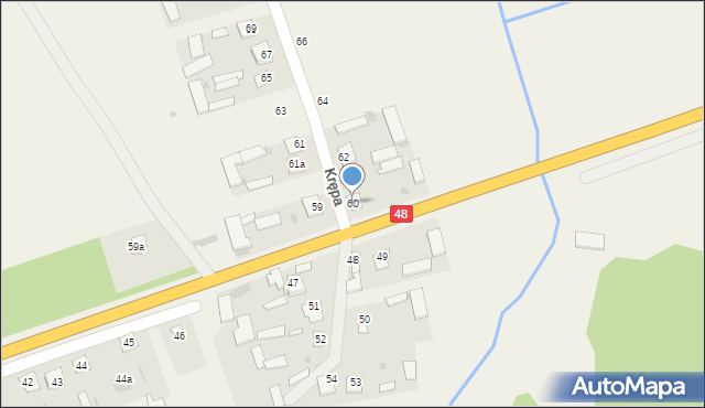 Krępa, Krępa, 60, mapa Krępa