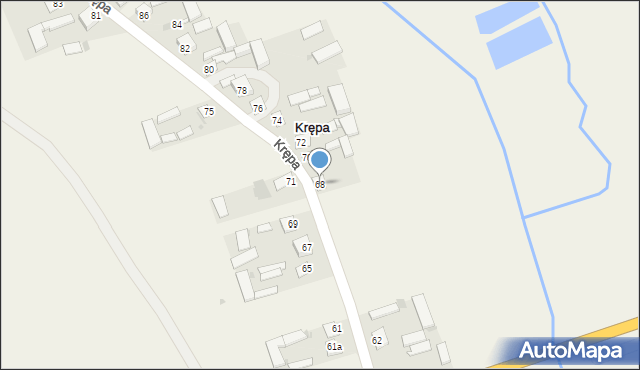 Krępa, Krępa, 68, mapa Krępa