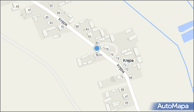 Krępa, Krępa, 75, mapa Krępa