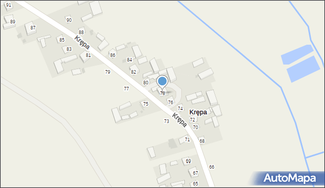 Krępa, Krępa, 78, mapa Krępa