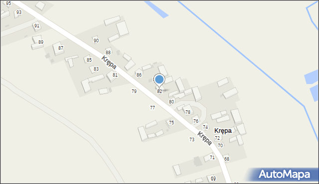 Krępa, Krępa, 82, mapa Krępa