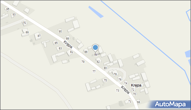 Krępa, Krępa, 84, mapa Krępa