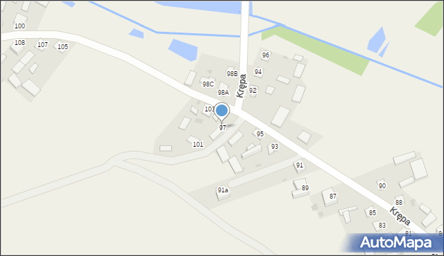 Krępa, Krępa, 97, mapa Krępa