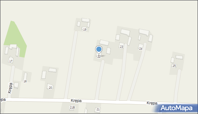 Krępa, Krępa, 22, mapa Krępa