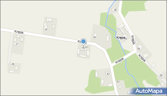 Krępa, Krępa, 61, mapa Krępa