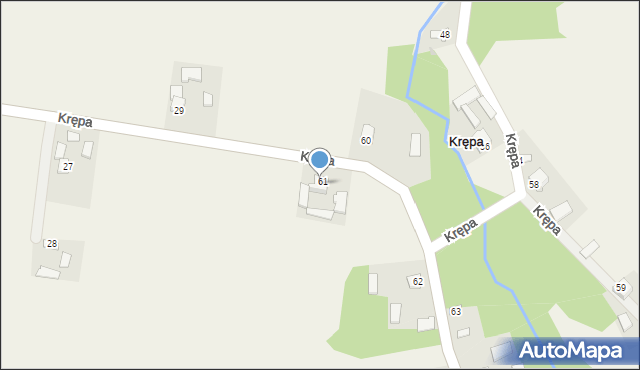 Krępa, Krępa, 61a, mapa Krępa