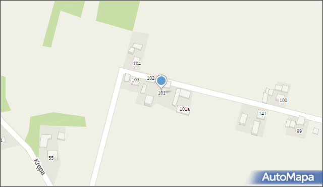 Krępa, Krępa, 101, mapa Krępa
