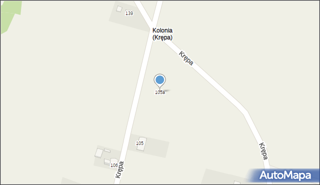 Krępa, Krępa, 105a, mapa Krępa