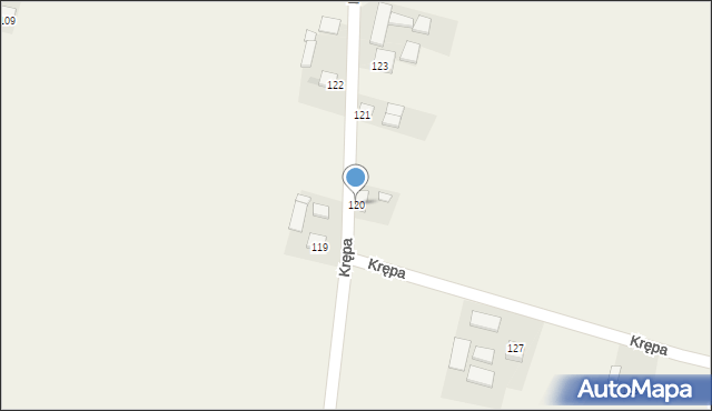 Krępa, Krępa, 120, mapa Krępa