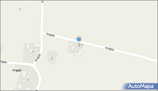 Krępa, Krępa, 26, mapa Krępa