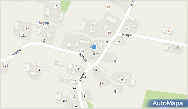 Krępa, Krępa, 38, mapa Krępa
