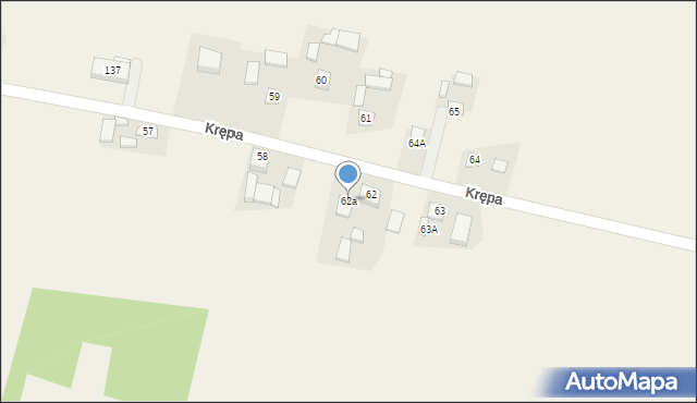 Krępa, Krępa, 62a, mapa Krępa