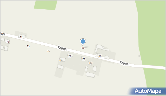Krępa, Krępa, 81, mapa Krępa