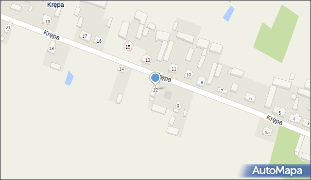 Krępa, Krępa, 12, mapa Krępa
