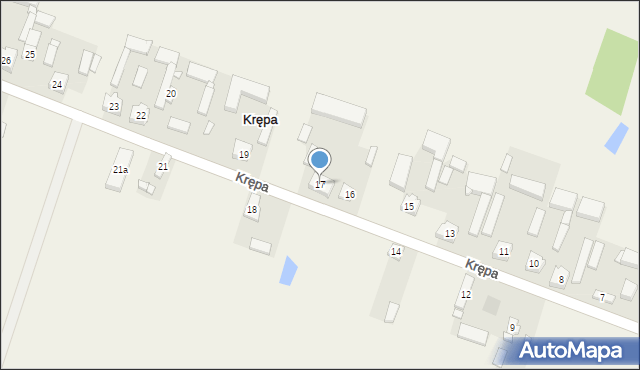 Krępa, Krępa, 17, mapa Krępa