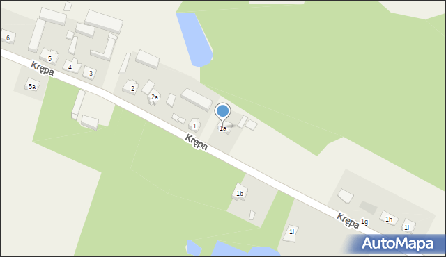 Krępa, Krępa, 1a, mapa Krępa