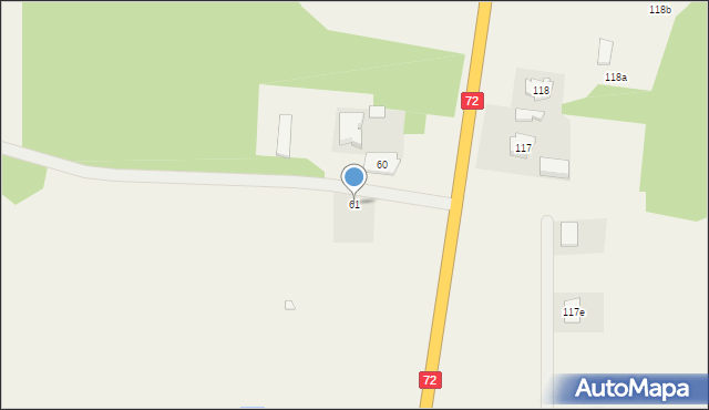 Krępa, Krępa, 61, mapa Krępa