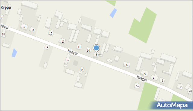 Krępa, Krępa, 8, mapa Krępa