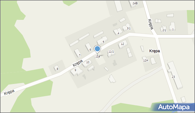 Krępa, Krępa, 11a, mapa Krępa