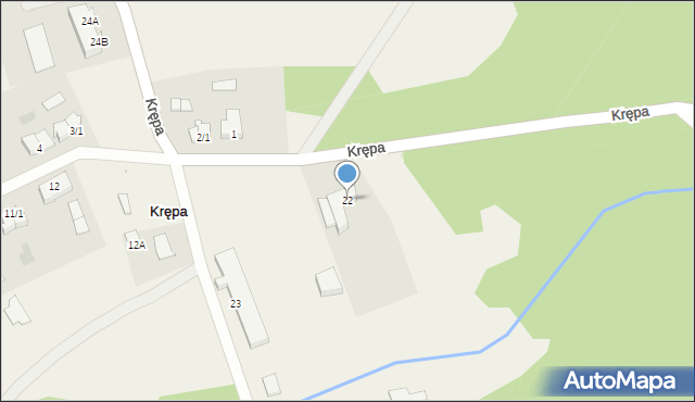 Krępa, Krępa, 22, mapa Krępa